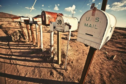 image of mailboxes to signify direct mail
