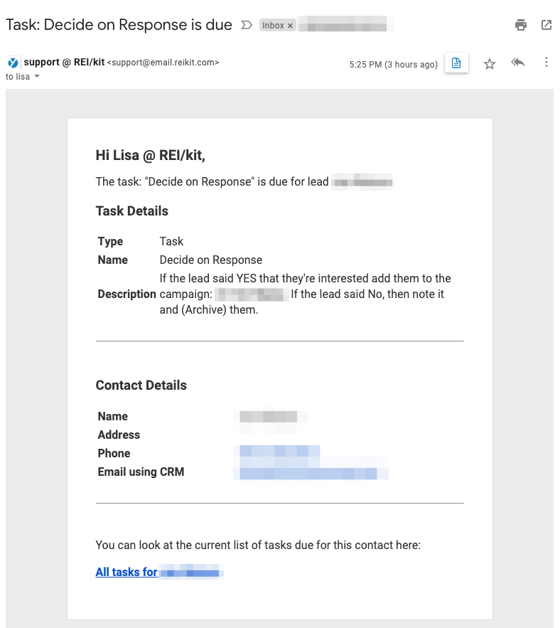 Email Response Task