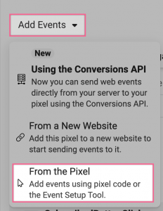 pixel events